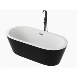 Freistehende Whirlpool Badewanne Spatec Nera